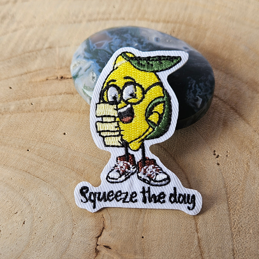 Strijk embleem  -  Iron on Patch  - Citroen - Squeeze the day