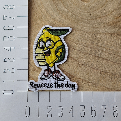 Strijk embleem  -  Iron on Patch  - Citroen - Squeeze the day