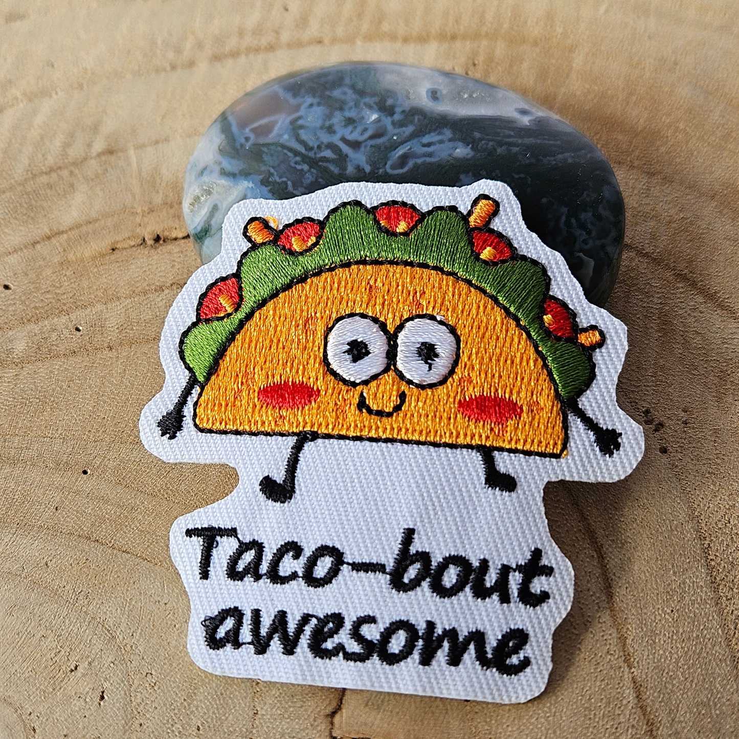 Strijk embleem  -  Iron on Patch  - Taco - Taco bout awesome