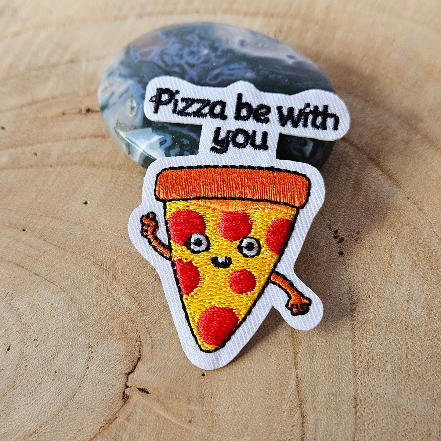 Strijk embleem  -  Iron on Patch  - Pizza - Pizza be with you