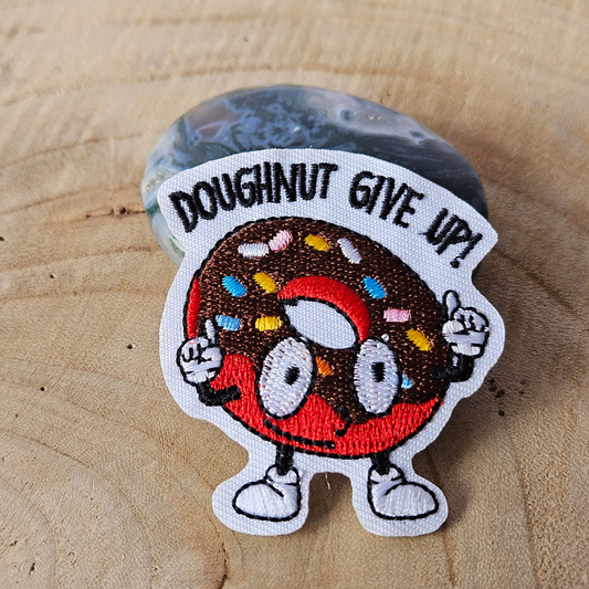 Strijk embleem  -  Iron on Patch  - Donut - Doughnut give up
