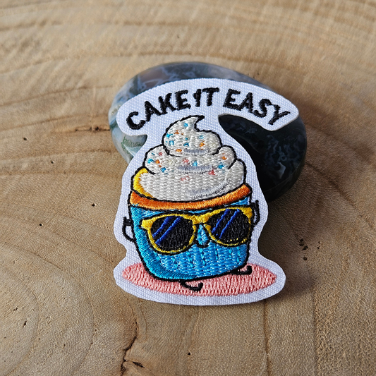 Strijk embleem  -  Iron on Patch  - Cupcake - Cake it easy