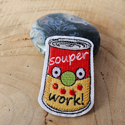 Strijk embleem  -  Iron on Patch  - Soep - Souper work