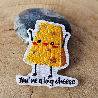 Strijk embleem  -  Iron on Patch  - Kaas - You're a big cheese