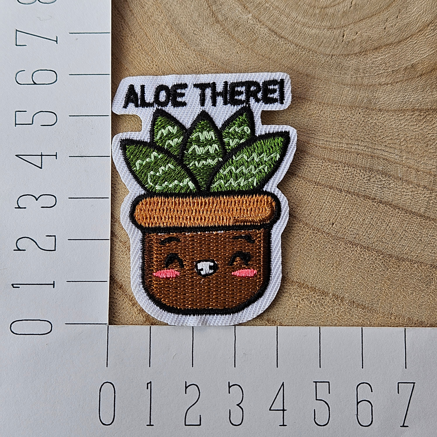 Strijk embleem  -  Iron on Patch  - Aloe vera plant - Aloe there