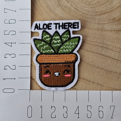 Strijk embleem  -  Iron on Patch  - Aloe vera plant - Aloe there