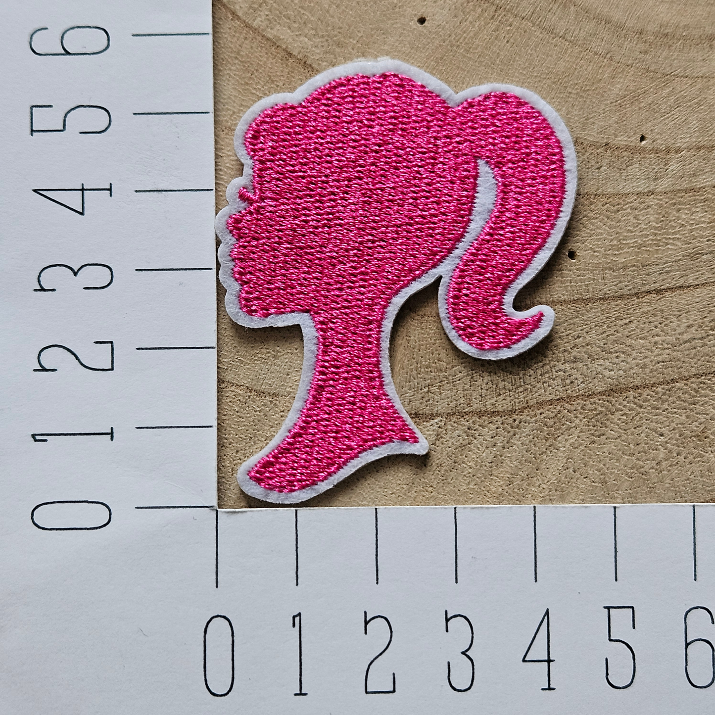 Strijk embleem - Iron on Patch -  Meisje roze