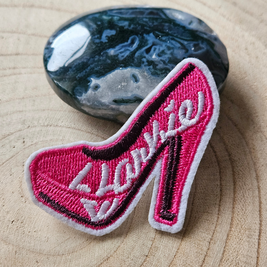 Strijk embleem - Iron on Patch -  Roze pump
