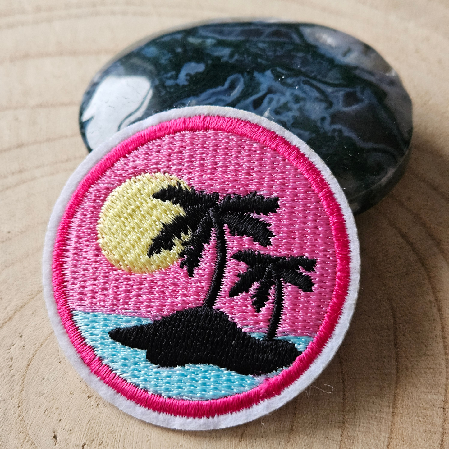 Strijk embleem - Iron on Patch -  Tropisch eiland