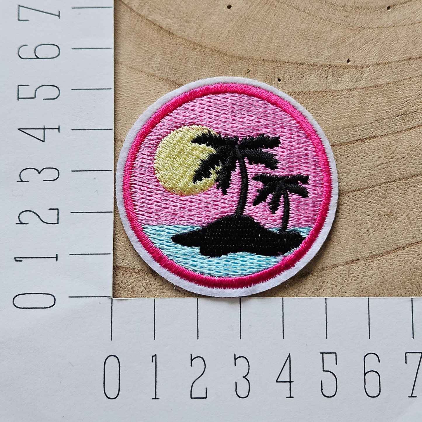 Strijk embleem - Iron on Patch -  Tropisch eiland