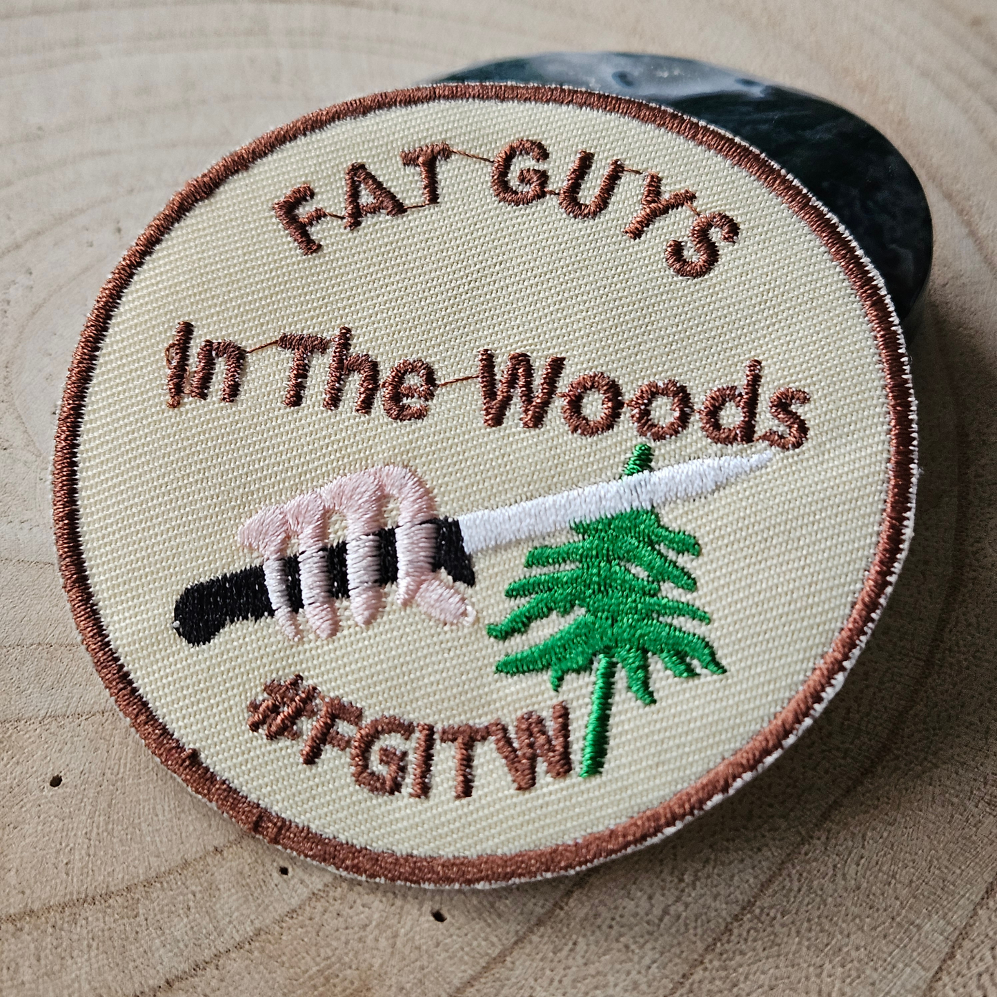 Strijk embleem - Iron on Patch -  Fat guys in the woods