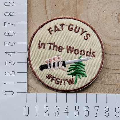 Strijk embleem - Iron on Patch -  Fat guys in the woods