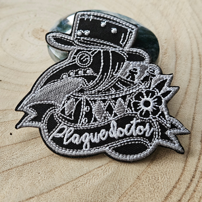 Strijk embleem - Iron on Patch - Plague doctor
