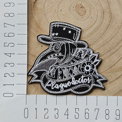 Strijk embleem - Iron on Patch - Plague doctor