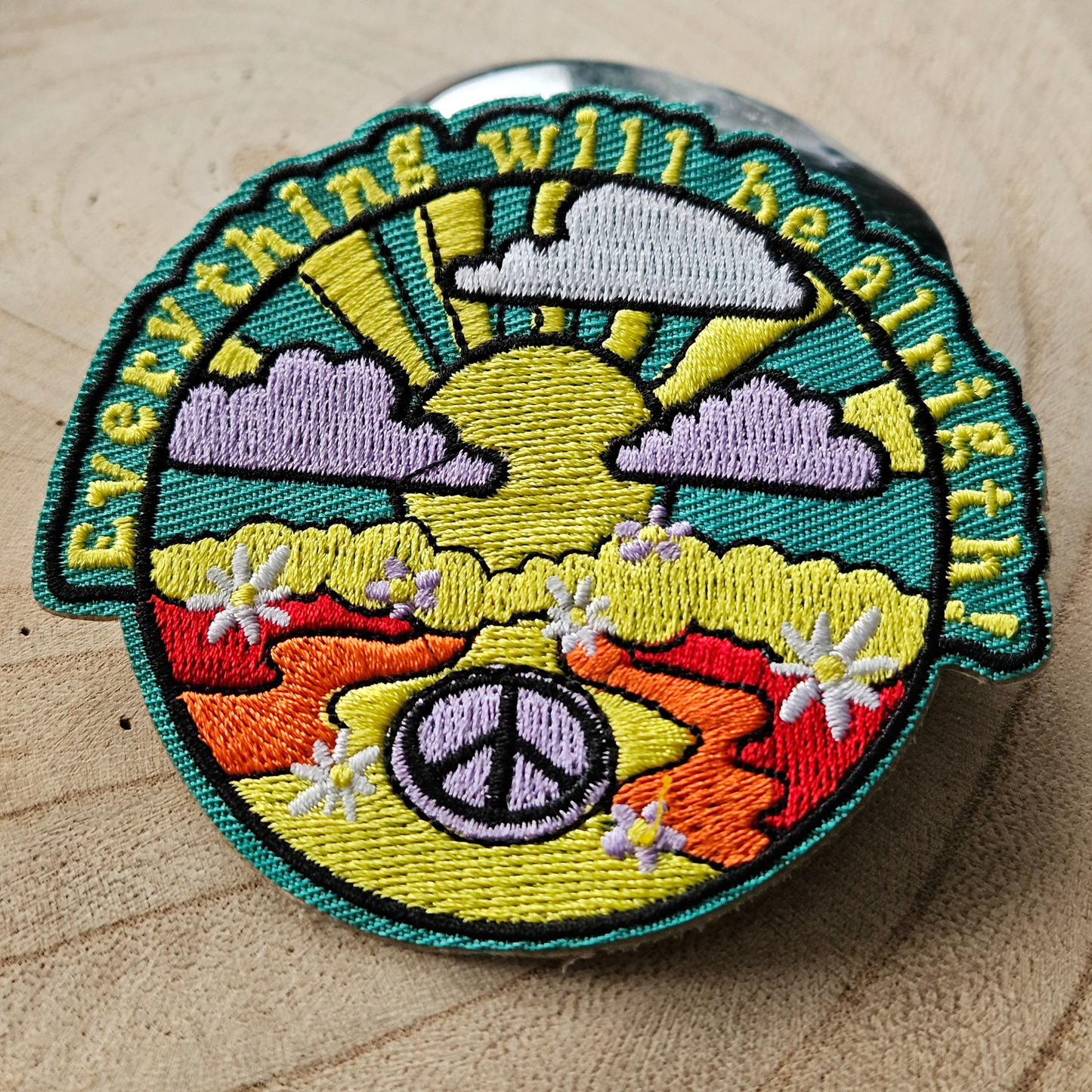 Strijk embleem - Iron on Patch - Everything wil be alright