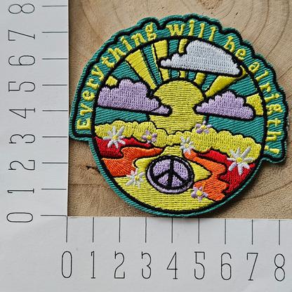 Strijk embleem - Iron on Patch - Everything wil be alright