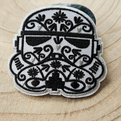 Strijk embleem - Iron on Patch - Wit masker