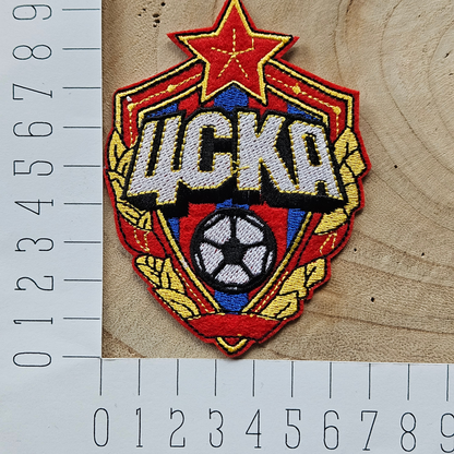 Strijk embleem - Iron on Patch - Voetbal schild