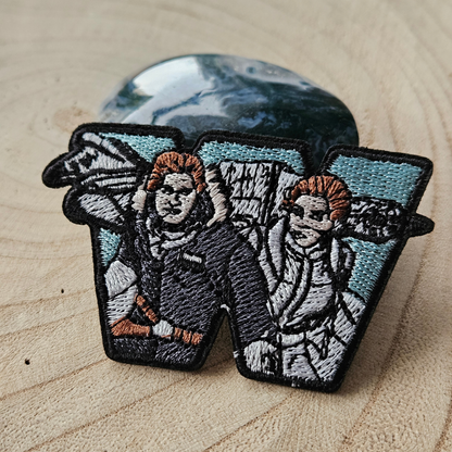 Strijk embleem - Iron on Patch - Letter W
