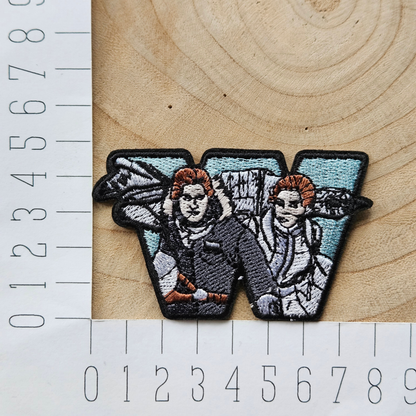 Strijk embleem - Iron on Patch - Letter W