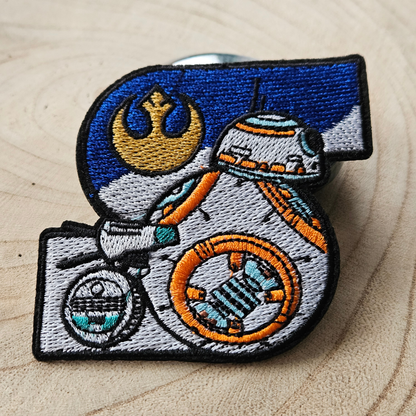 Strijk embleem - Iron on Patch - Letter S robot