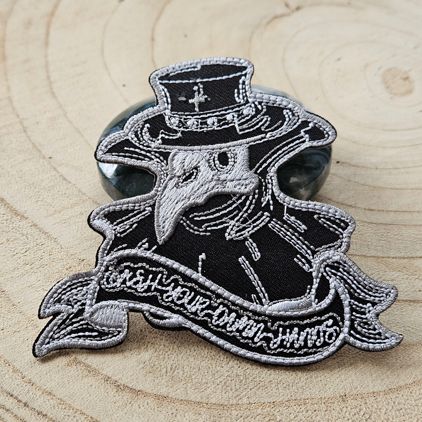 Strijk embleem - Iron on Patch - Plague doctor