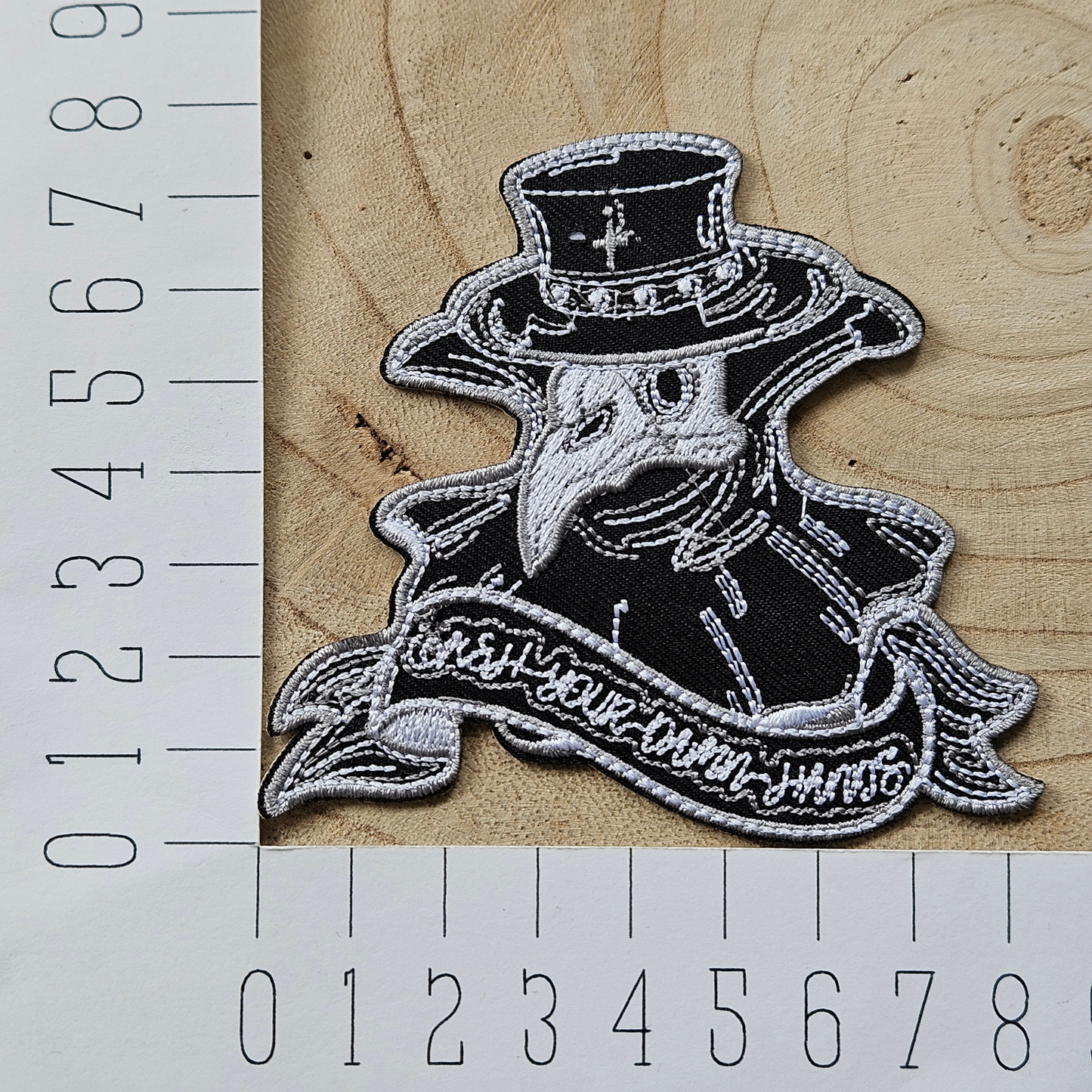 Strijk embleem - Iron on Patch - Plague doctor