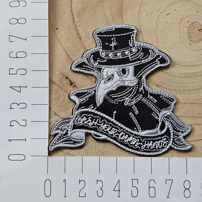 Strijk embleem - Iron on Patch - Plague doctor