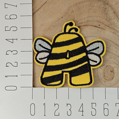 Strijk embleem - Iron on Patch - Bij alfabet letter A