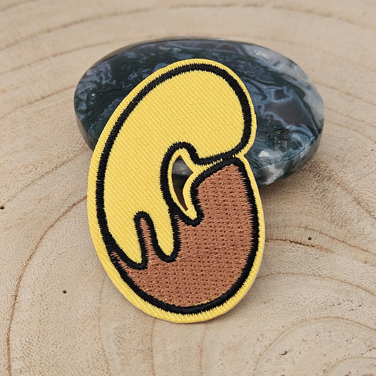Strijk embleem - Iron on Patch - Bij alfabet letter C