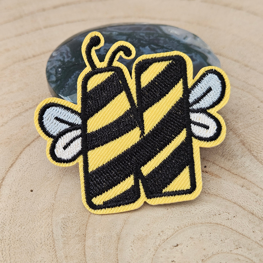 Strijk embleem - Iron on Patch - Bij alfabet letter N