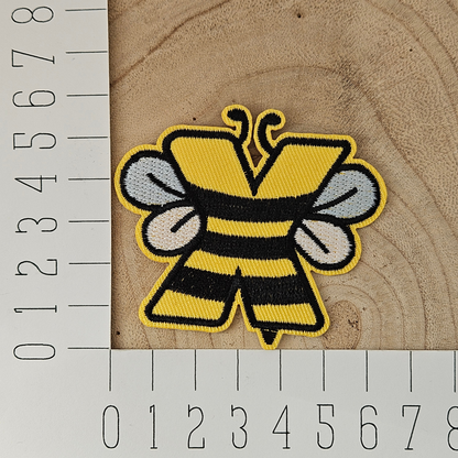 Strijk embleem - Iron on Patch - Bij alfabet letter X