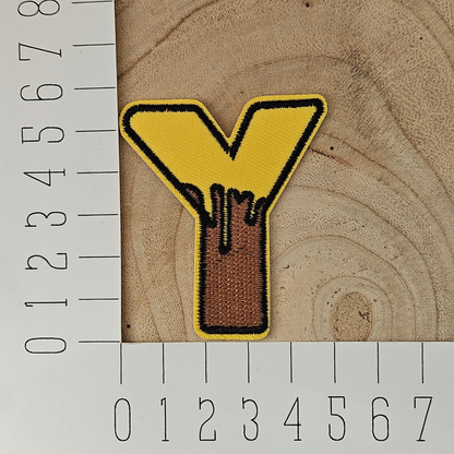 Strijk embleem - Iron on Patch - Bij alfabet letter Y