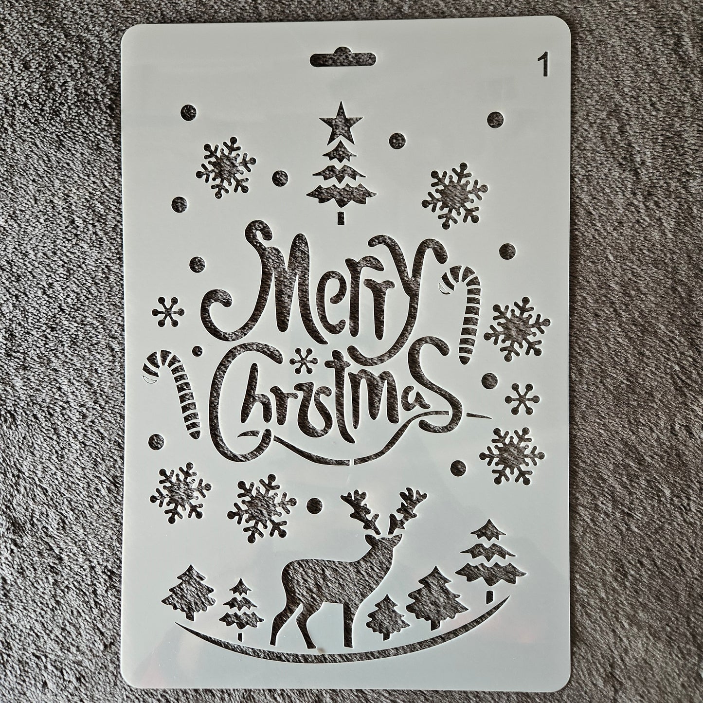 Hobby stencil Kerst - Merry Christmas