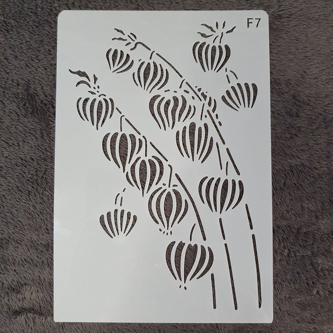Hobby stencil - Plant met hangende bloemen - A5+