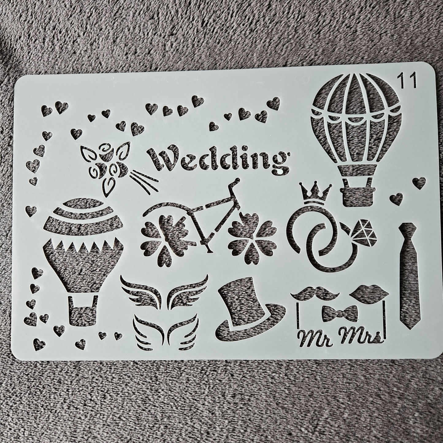 Hobby stencil - Bruiloft - A5+
