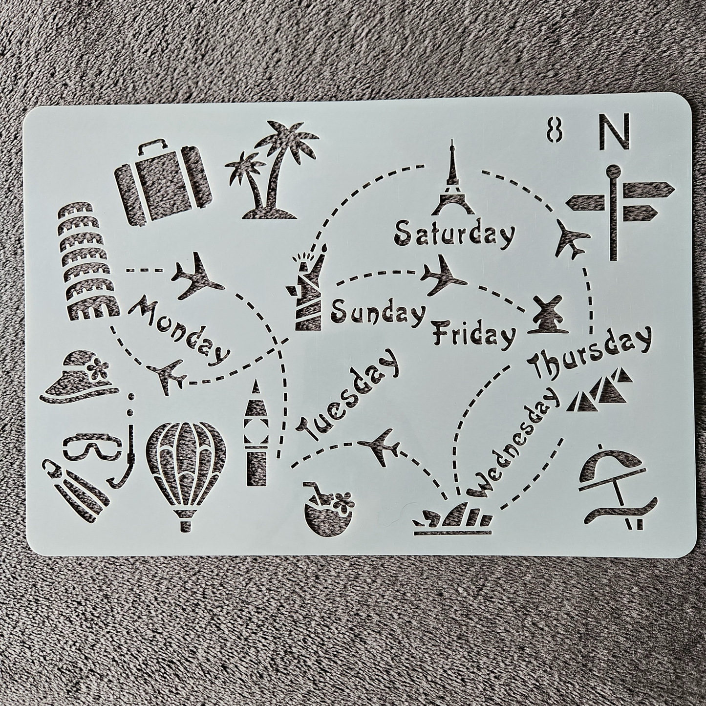 Hobby stencil - Reizen - A5+