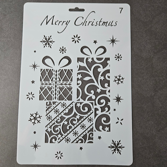 Hobby stencil -  Merry Christmas Cadeau's - A5+