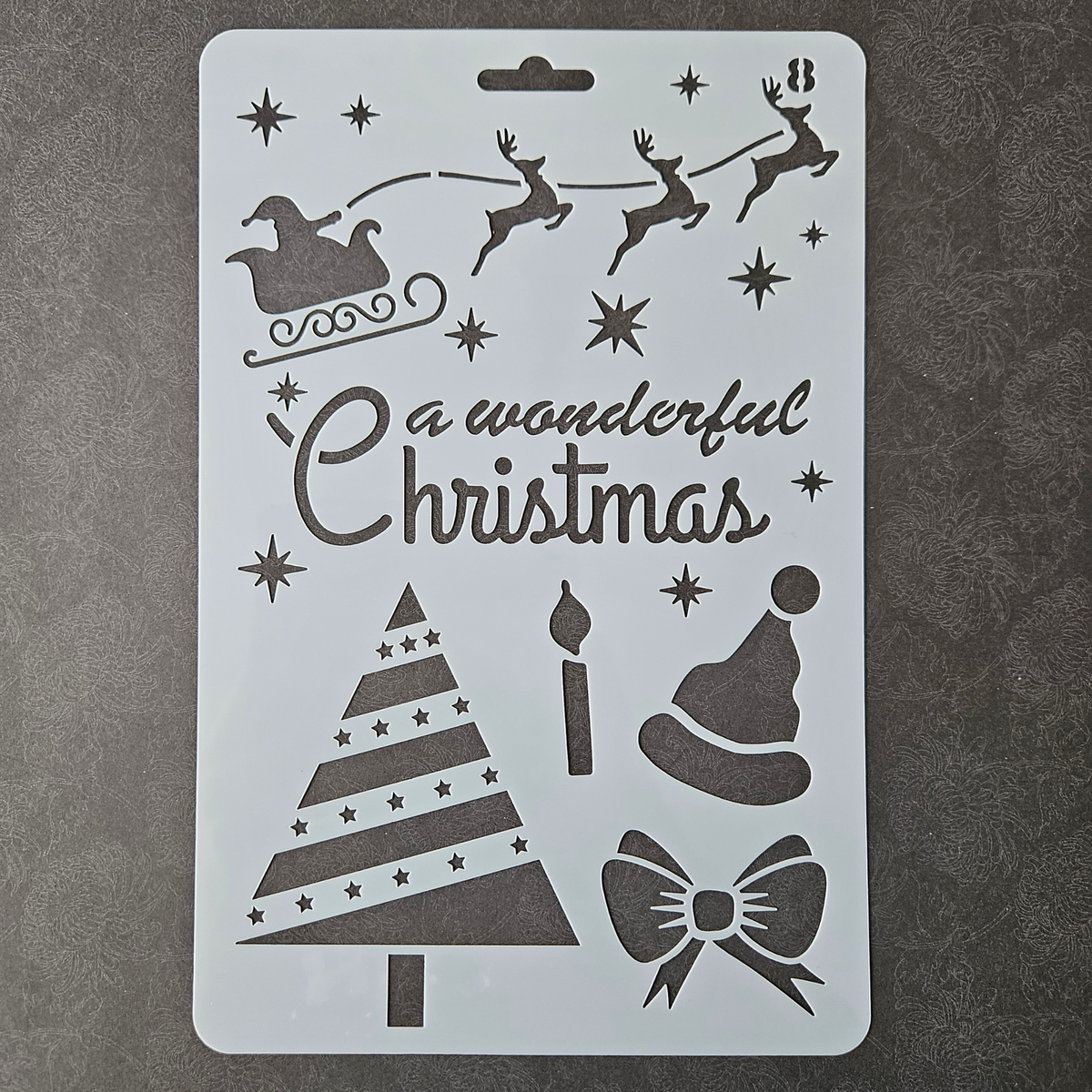 Hobby stencil - A wonderful Christmas kerstboom, slee - A5+