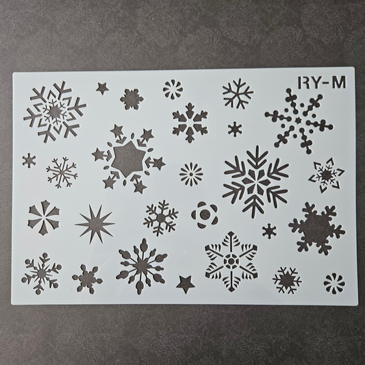 Hobby stencil -  Sneeuwvlokken - A5+