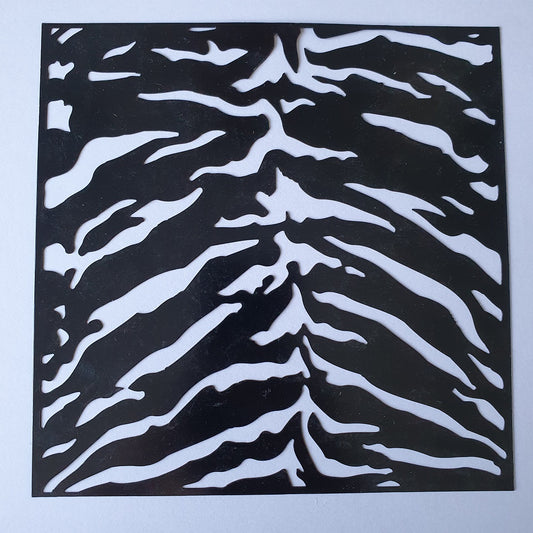 Hobby stencil dierenhuid tijger - 15x15 cm