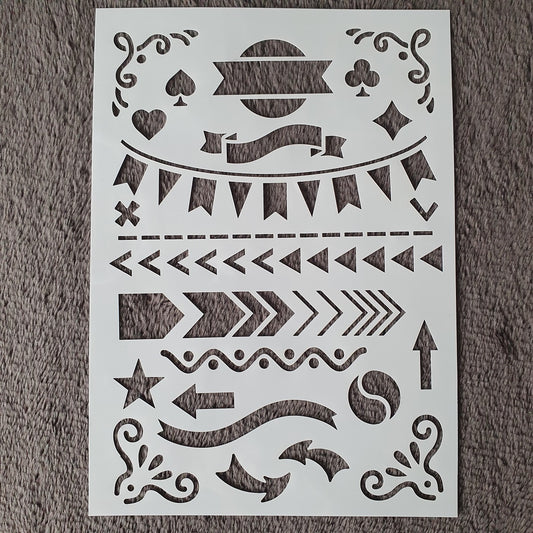 Hobby stencil Symbolen - A5