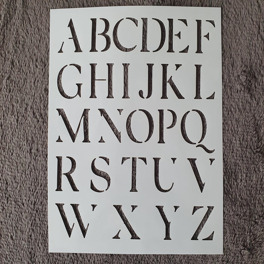 Hobby stencil Alfabet hoofdletters - A5