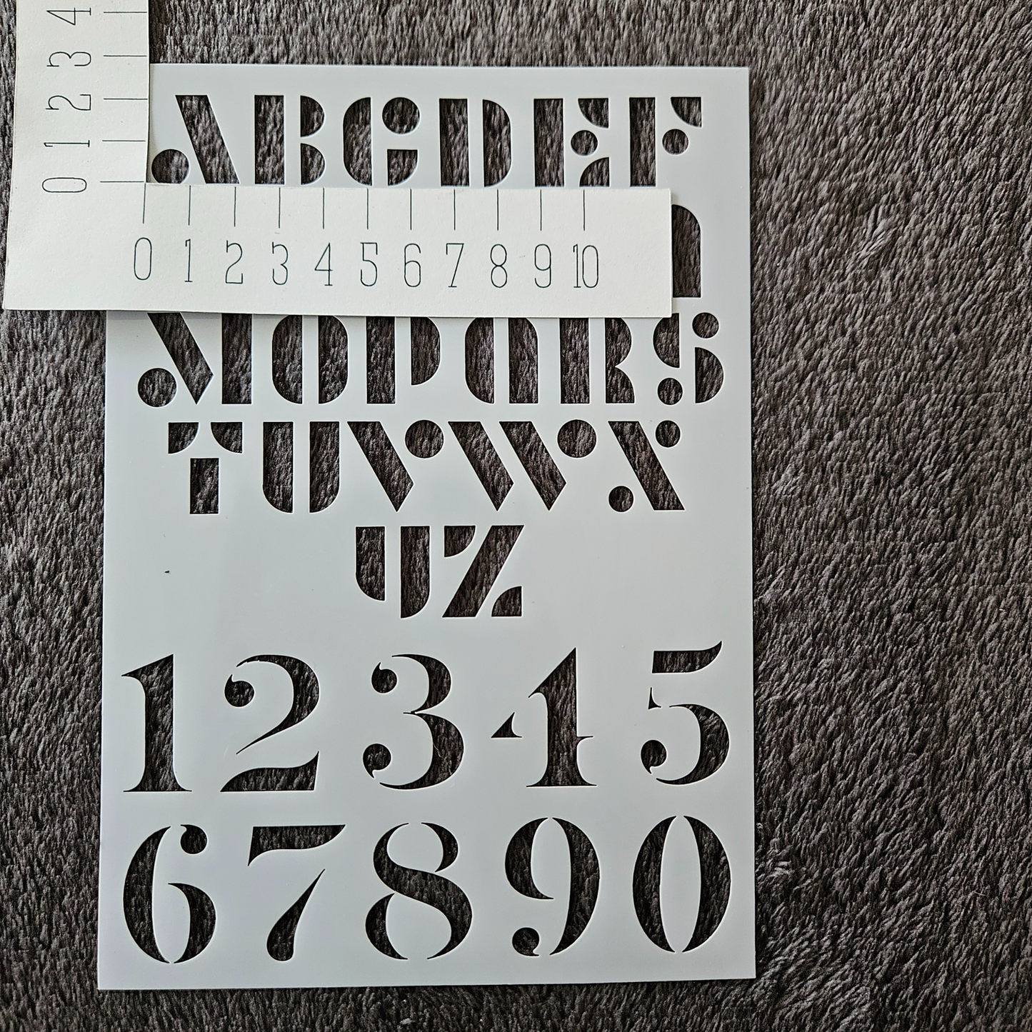 Hobby stencil - Alfabet en cijfers - A5