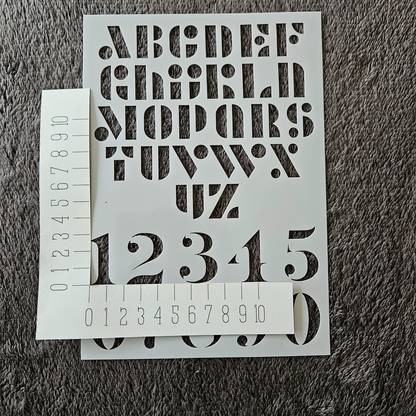 Hobby stencil - Alfabet en cijfers - A5