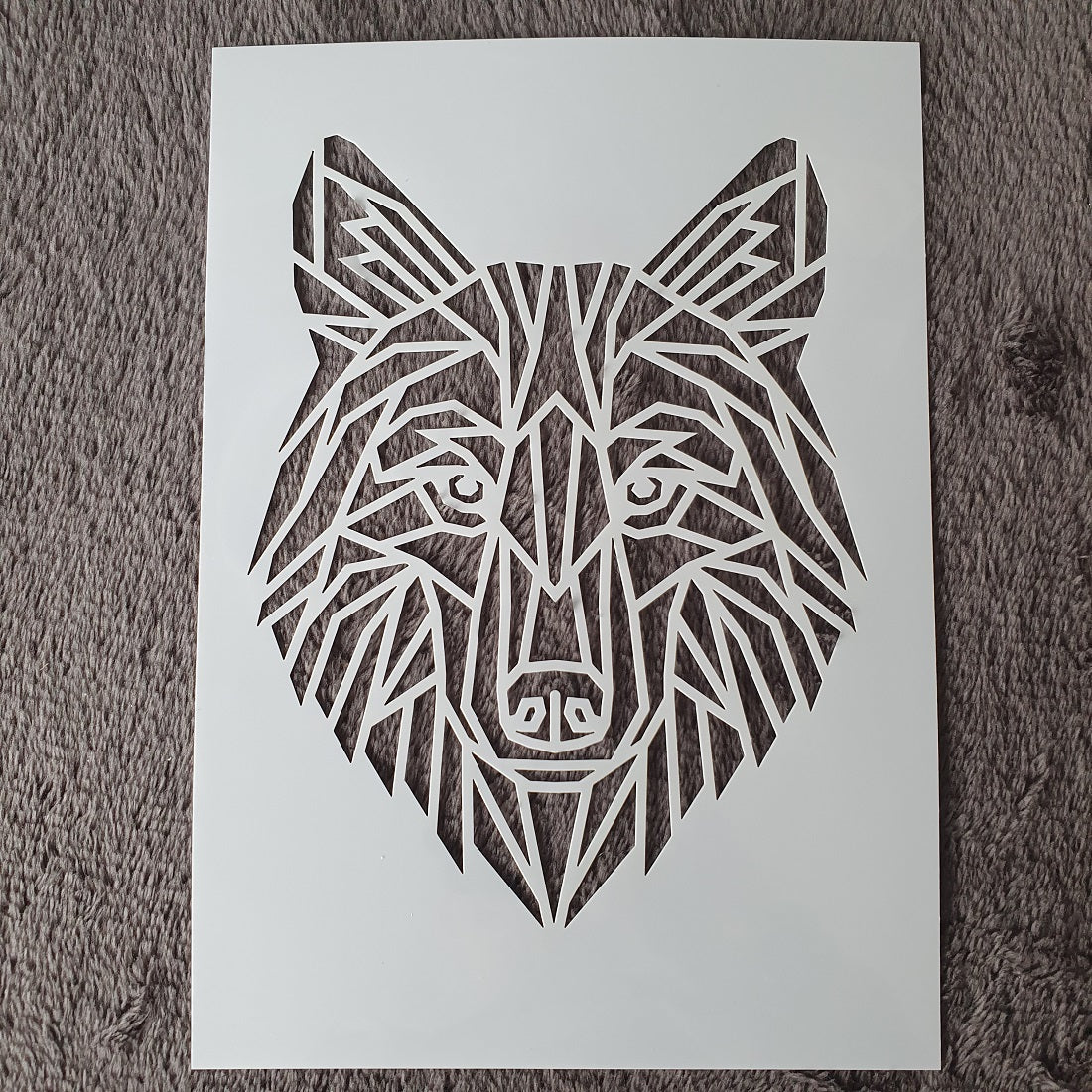 Stencil wolf- A5