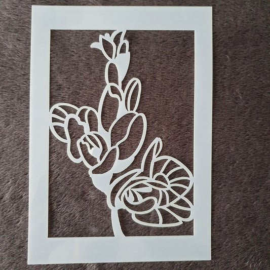 Hobby stencil Bloemen 3 - A5