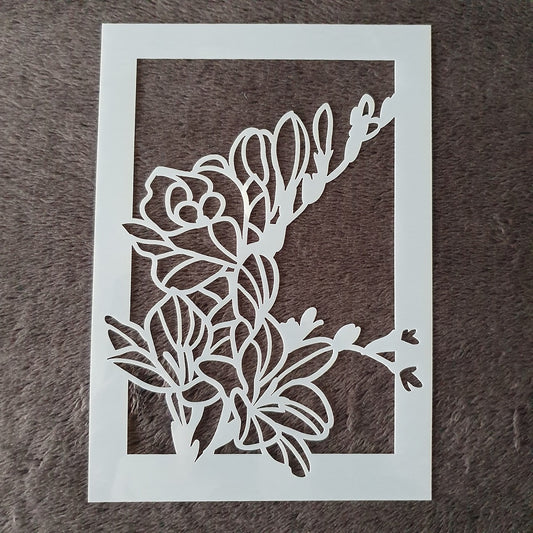 Hobby stencil Bloemen 4 - A5