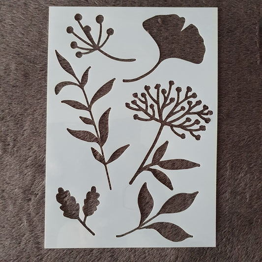 A5 hobby stencil bladeren