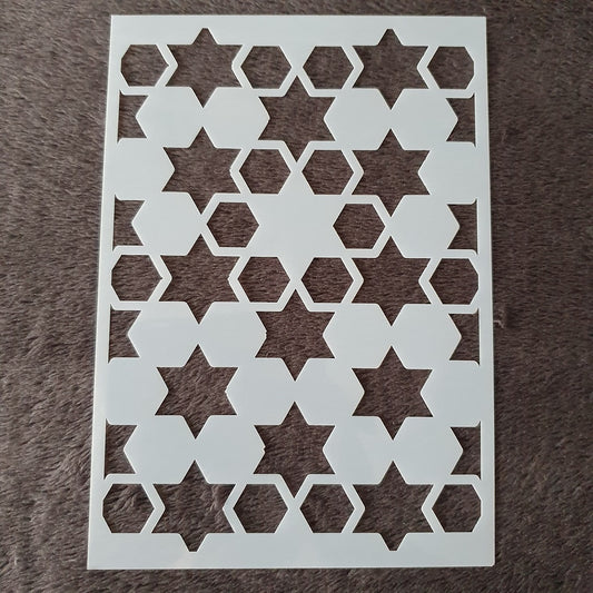 Hobby stencil Sterren - A5